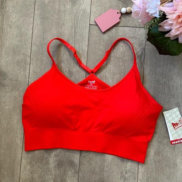 New Pro-Fit Woman’s XL Seamless Sports Bra Moisture Wicking Convertible Straps - Picture 3 of 15